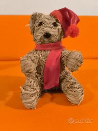 Orsetto di natale in paglia 