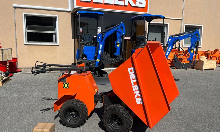 Motocarriola 100% elettrica dumper 4x4, rib idraul