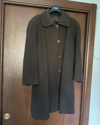 Elegante cappotto in Pura Lana marrone
