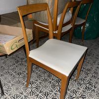 Sedie cucina / sala legno e eco pelle - 4pz