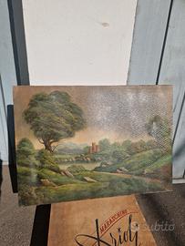 quadro olio su tela Bosco