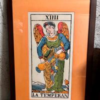 Serie di 6 stampe di carte tarocch incorniciati