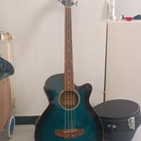 basso acustico fretless elettrificabile