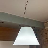 Lampadario vetro satinato