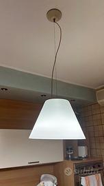 Lampadario vetro satinato