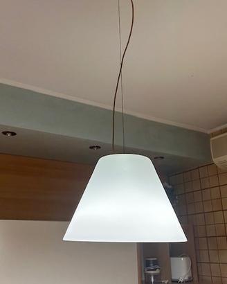 Lampadario vetro satinato