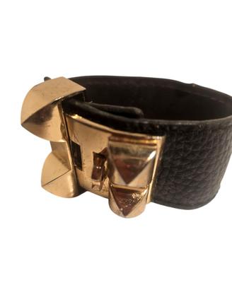 Bracciale Hermes Collier de Chien Vitello Box nero