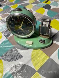 Sveglia vintage con datario anni 70 Golden Cock