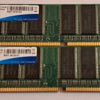 Coppia 2x 1gb ddr 400 Adata Totale 2gb Ram