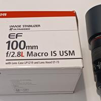 Obbiettivo Canon  ef 100 mm macro 