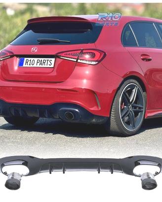 DIFFUSORE MERCEDES CLASSE A W177 18- AMG NERO LUCI