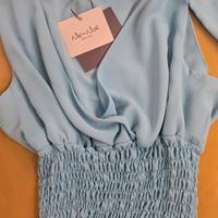 camicia top verde acqua M