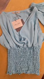 camicia top verde acqua M