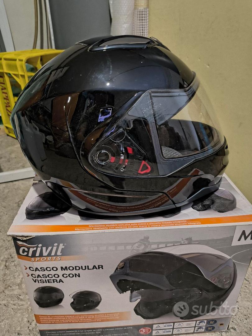 Casco nero modulare Crivit misura M Accessori Moto In vendita a Caltanissetta