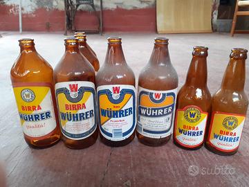 Vecchie bottiglie birra Wuhrer