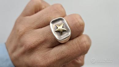 Anello DoDo in Ag 925 e Stella in Oro 18 kt