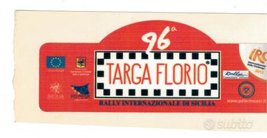 AUTOMOBILISMO ADESIV0 CM. 13x6 rally 96 TARGA FLOR
