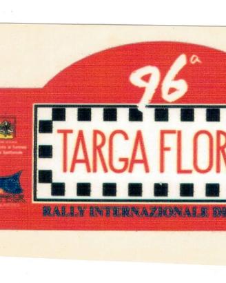 AUTOMOBILISMO ADESIV0 CM. 13x6 rally 96 TARGA FLOR
