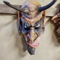 krampus in legno di cirmolo