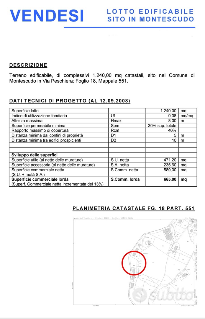 Montescudo - Terreno edificabile - mq 1240 - Vista 6