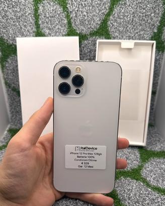 iPhone 12 Pro Max 128gb Silver/Blu/Grigio - 🔋100%