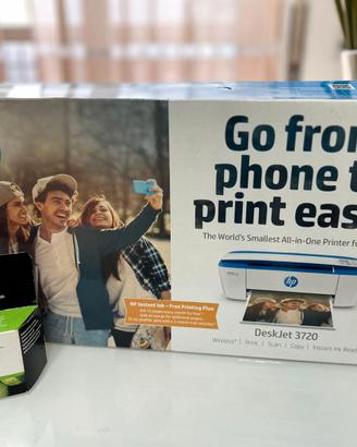 Stampante wireless HP Deskjet 3720 + cartuccia ner