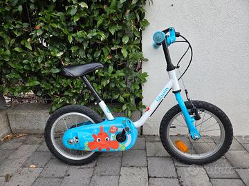 Bici bambini 14 pollici con rotelle