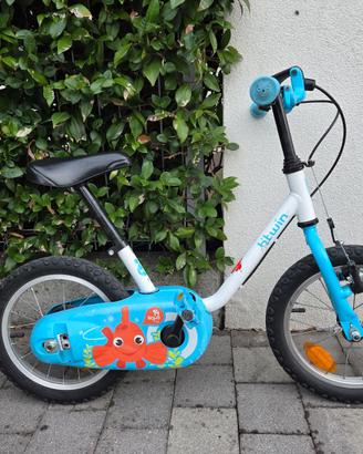 Bici bambini 14 pollici con rotelle