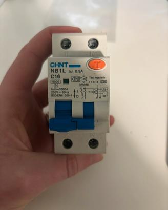 Interruttore differenziale Chint NB1L C16 0,03A