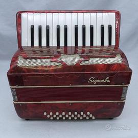 FISARMONICA SUPERBA ROSSA GRANATA 25 TASTI + 24 TA