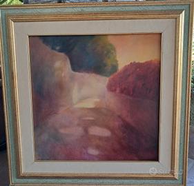 Enrico Bandelli,Olio Su Tela,50x50 Con Autentica