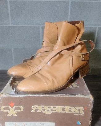 STIVALI IN PELLE FRATELLI ROSSETTI ANNI 70 VINTAGE