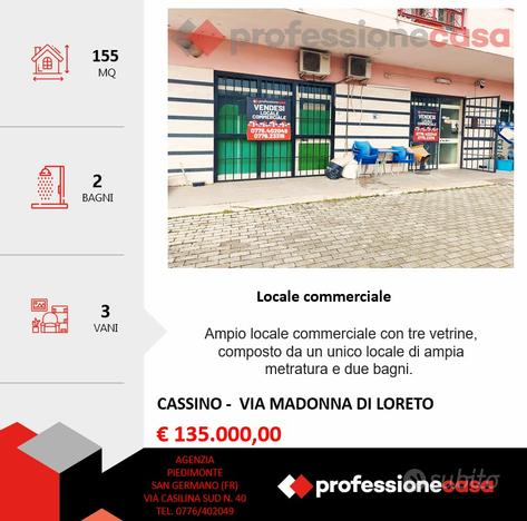 Locale commerciale con doppi servizi