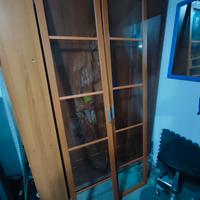 2 ante in legno vetrate 