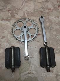 Guarnitura + pedali bici classica vintage
