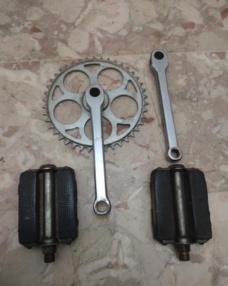 Guarnitura + pedali bici classica vintage