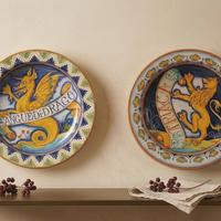 Piatti Maiolica Deruta Sangue di Drago e Triaca