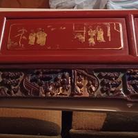 Antica porta cinese sec XVIII in legno decorato