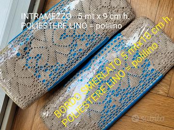 PIZZO TOMBOLO con lino MADE IN SPAGNA