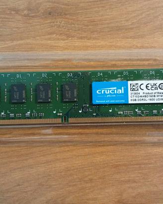 Ram Crucial da 8GB DDR3