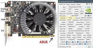 Scheda video Asus GTX 1050 2Gb