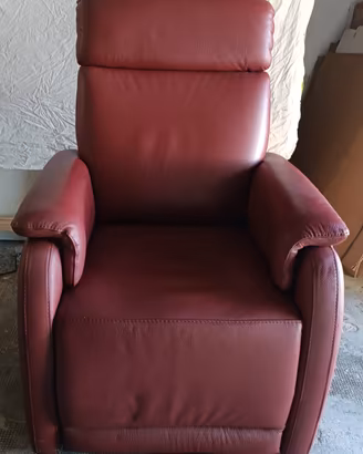Poltrona Relax Poltronesofà mod."CATTOLICA" PELLE 