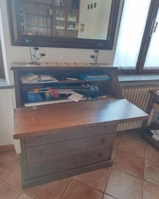 Set mobile Secretaire/Scrittoio in Legno Massiccio