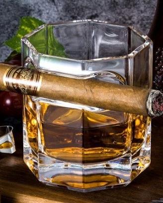 Set 2 Bicchieri da Whisky in Cristallo per sigari
