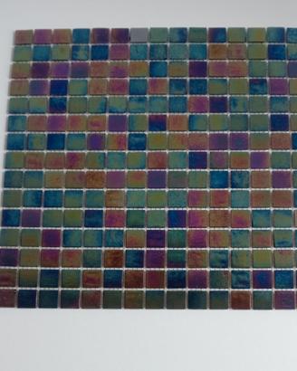 MOSAICO VETROSO ARCOBALENO 2X2 FOGLIO 30X30