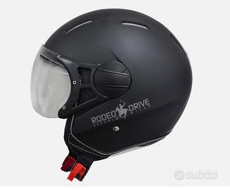 CASCO DEMI JET MOTO RODEO DRIVER OPACO COMPATTO