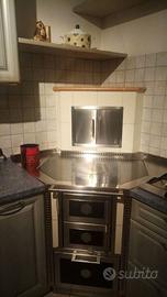 Cucina a legna Pertinger con scaldavivande