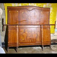letto antico 1920 in ferro battuto dipinto