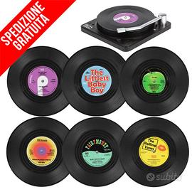 SOTTOBICCHIERI VINILE SUPPORTO GIRADISCHI RETRO