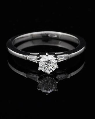 SOLITARIO ANELLO VINTAGE ORO 18KT BRILLANTE 0.50CT